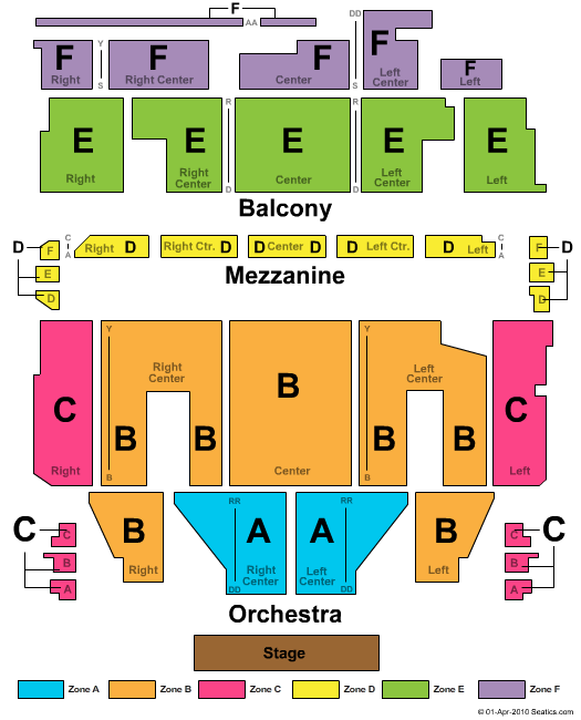 Omaha Performing Arts Orpheum Seating Chart